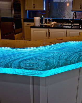 glass counter top