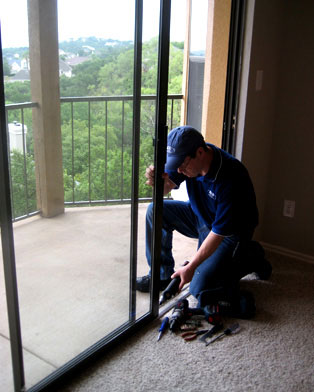 glass door installation