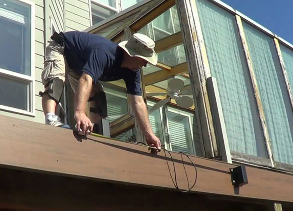 glass railing installation